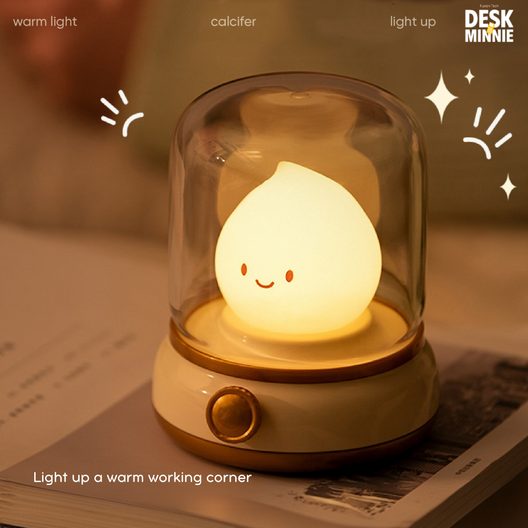 CALCIFER NIGHT LIGHT | Cute USB LED Night Light Lamp for Bedroom | Best Decorative Accessories | MINNIE DESK