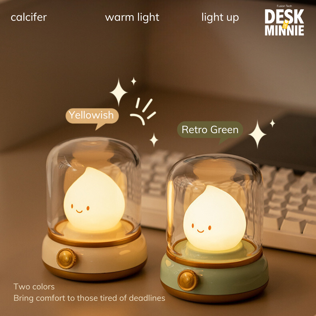 CALCIFER NIGHT LIGHT | Cute USB LED Night Light Lamp for Bedroom | Best Decorative Accessories | MINNIE DESK