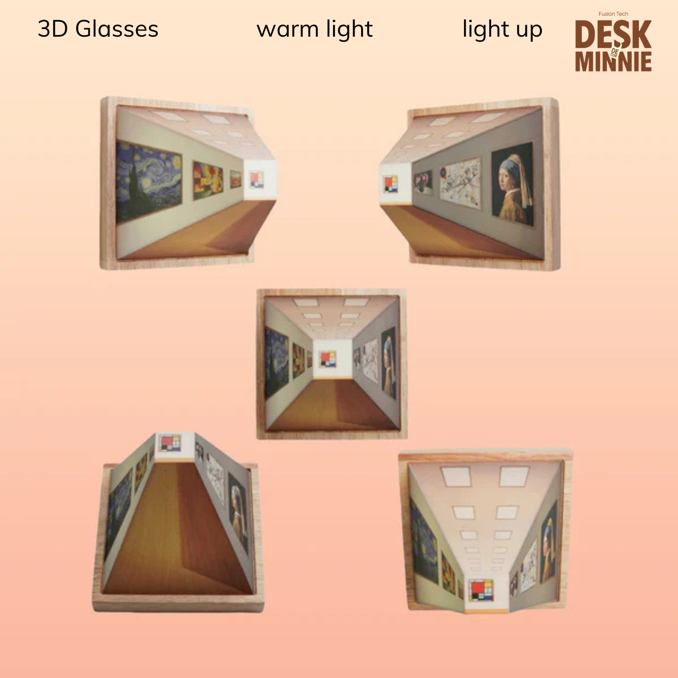 3D Glasses-Free Gallery Optical Illusion Wall Lamp & Night Light