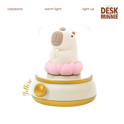 CAPYBARA NIGHT LIGHT | Cozy, Decorative, and Eye-Friendly Lighting for a Relaxing Ambiance | Best Decorative Accessories | MINNIE DESK