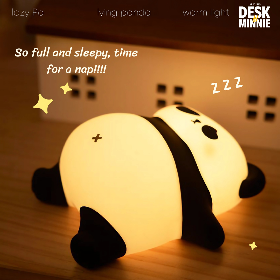 PO PANDA NIGHT LIGHT | Cute USB LED Night Light Lamp for Bedroom | Best Decorative Accessories | MINNIE DESK