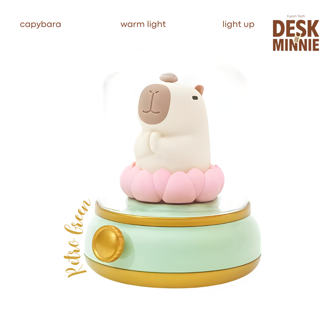 CAPYBARA NIGHT LIGHT | Cozy, Decorative, and Eye-Friendly Lighting for a Relaxing Ambiance | Best Decorative Accessories | MINNIE DESK