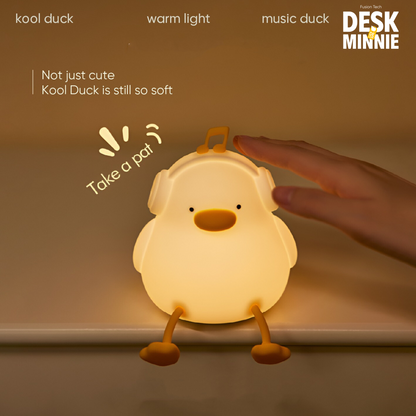 KOOL DUCK PHONE STAND LIGHT | Silicone USB Duck Night Light Featuring Phone Holder for Bedroom | Best Decorative Accessories | MINNIE DESK