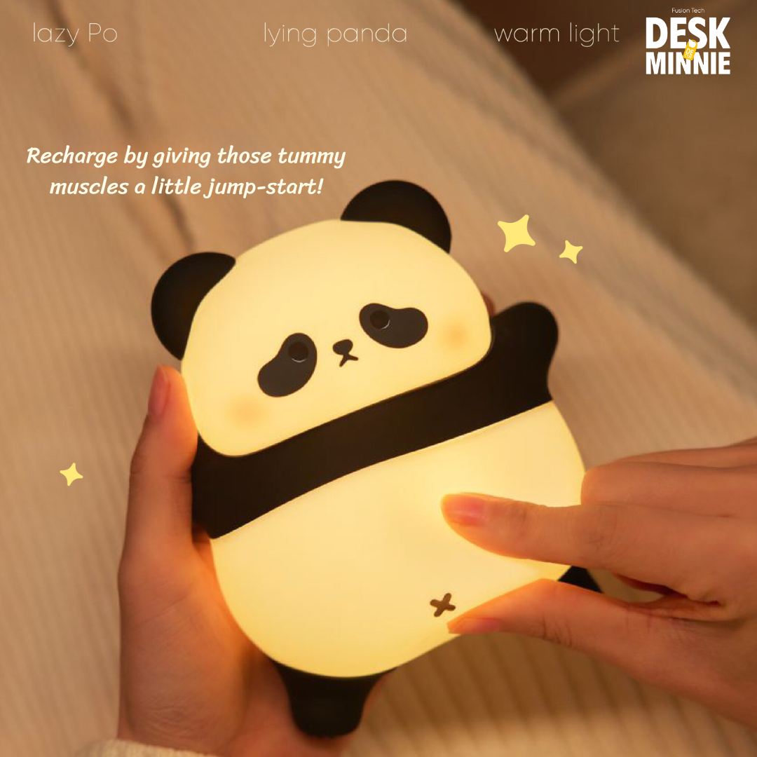 PO PANDA NIGHT LIGHT | Cute USB LED Night Light Lamp for Bedroom | Best Decorative Accessories | MINNIE DESK