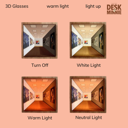 3D Glasses-Free Gallery Optical Illusion Wall Lamp & Night Light