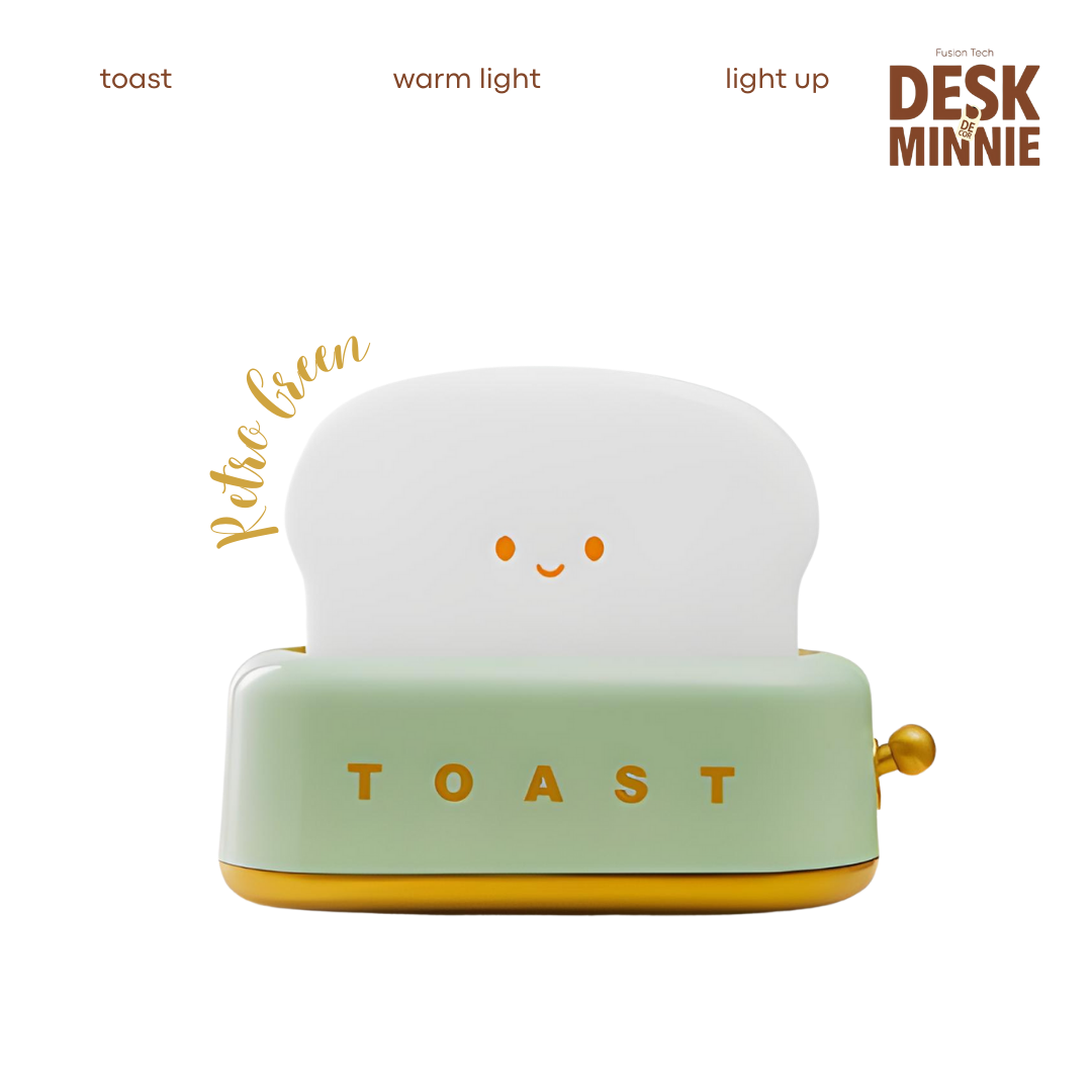 HAPPY TOAST NIGHT LIGHT | Cute USB LED Night Light Lamp for Bedroom | Best Decorative Accessories | MINNIE DESK