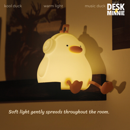 KOOL DUCK PHONE STAND LIGHT | Silicone USB Duck Night Light Featuring Phone Holder for Bedroom | Best Decorative Accessories | MINNIE DESK