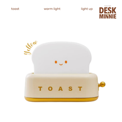 HAPPY TOAST NIGHT LIGHT | Cute USB LED Night Light Lamp for Bedroom | Best Decorative Accessories | MINNIE DESK