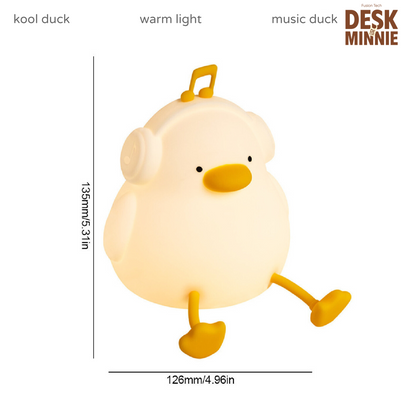 KOOL DUCK PHONE STAND LIGHT | Silicone USB Duck Night Light Featuring Phone Holder for Bedroom | Best Decorative Accessories | MINNIE DESK