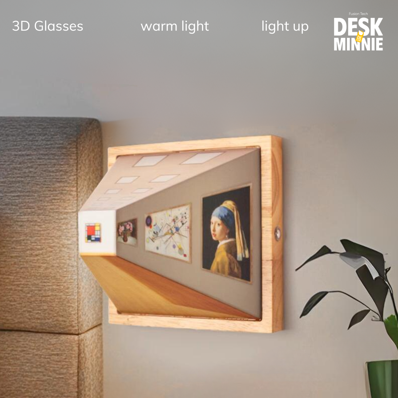 3D Glasses-Free Gallery Optical Illusion Wall Lamp & Night Light