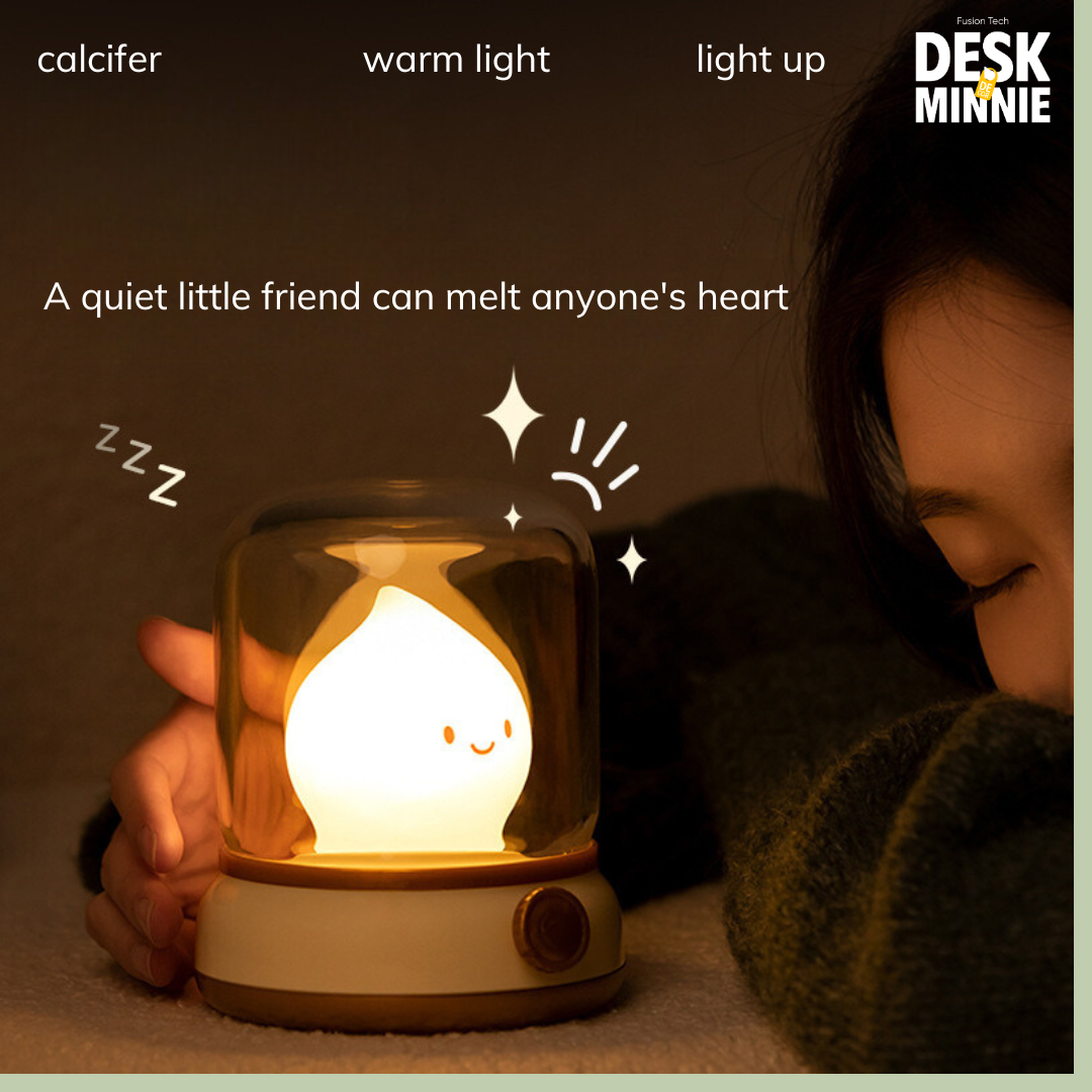 CALCIFER NIGHT LIGHT | Cute USB LED Night Light Lamp for Bedroom | Best Decorative Accessories | MINNIE DESK