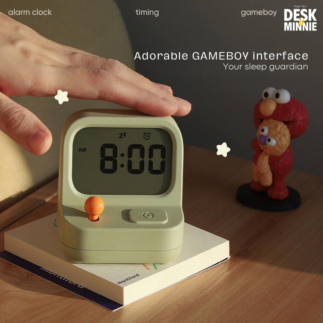 GAMEBOY ALARM CLOCK | LED Smart Table Alarm Clock for Morning Alerts And Reminder | Best Decorative Accessories | MINNIE DESK