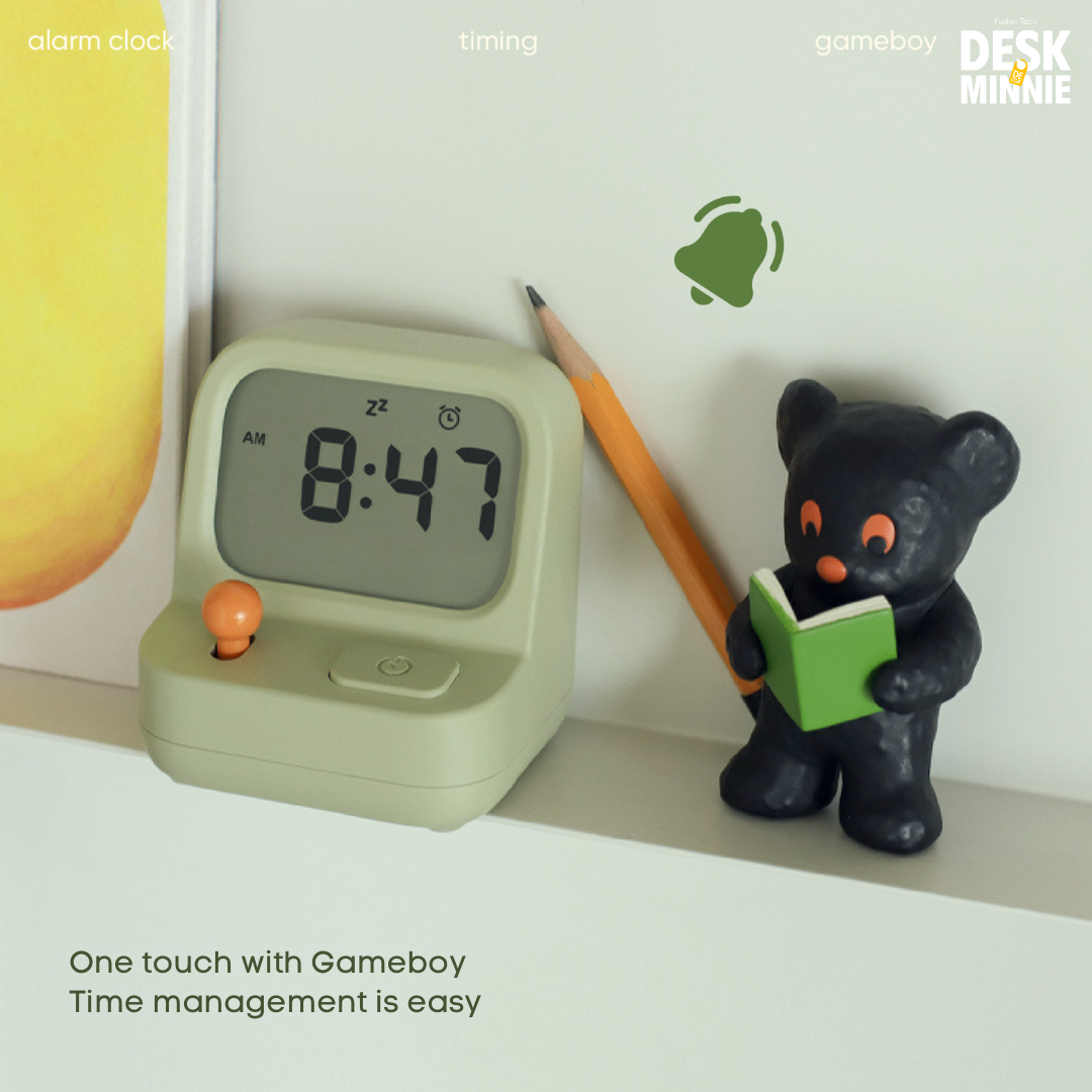 GAMEBOY ALARM CLOCK | LED Smart Table Alarm Clock for Morning Alerts And Reminder | Best Decorative Accessories | MINNIE DESK