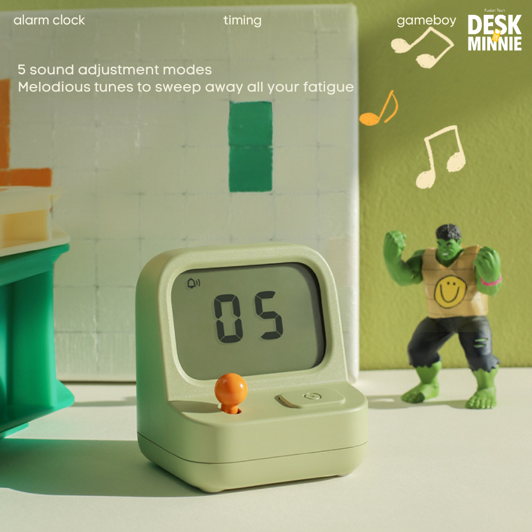 GAMEBOY ALARM CLOCK | LED Smart Table Alarm Clock for Morning Alerts And Reminder | Best Decorative Accessories | MINNIE DESK