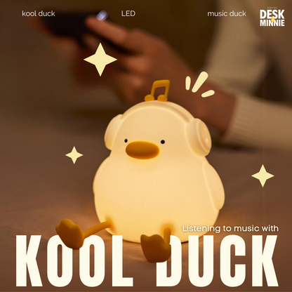 KOOL DUCK PHONE STAND LIGHT | Silicone USB Duck Night Light Featuring Phone Holder for Bedroom | Best Decorative Accessories | MINNIE DESK